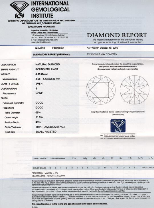 Foto 9 - Diamant, IGI! Spitzen Brillant 0,25ct VVS1 River, D5609
