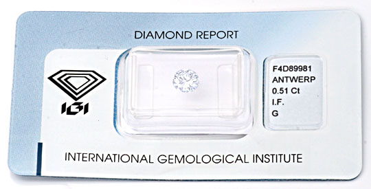 Foto 1 - Diamant 0.51 Lupenrein Top Wesselton G VG/VG IGI, D5632