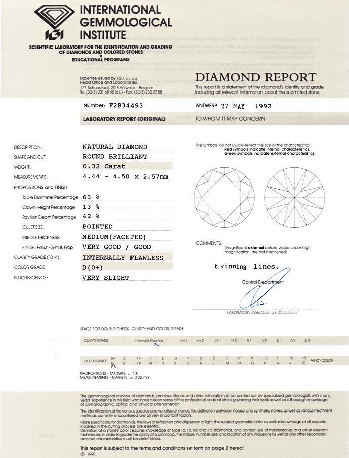 Foto 9 - Diamant 0,32ct Lupenrein River D Brillant Expertise IGI, D6696