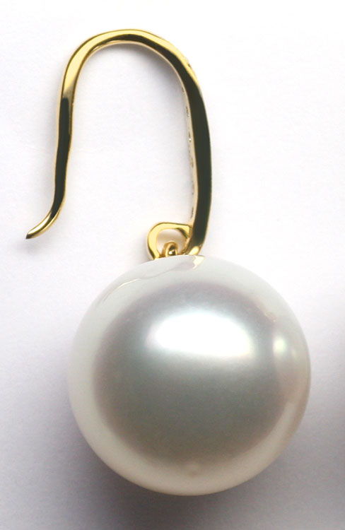 Foto 3 - Suedsee Perlen Diamanten-Ohrringe, 18K Gold-Ohrgehaenge, S1145