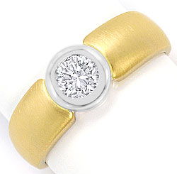 Foto 1 - Diamant-Ring Brillant-Solitär 0,44ct Gelbgold-Weißgold, S3091