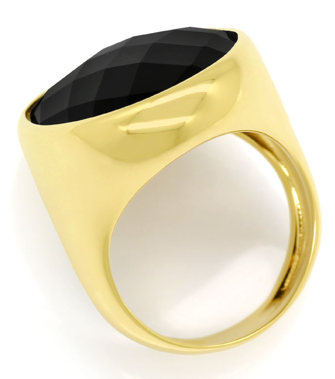 Foto 3 - Gold-Ring mit 16ct Onyx in extravagantem Rauten Schliff, S9595