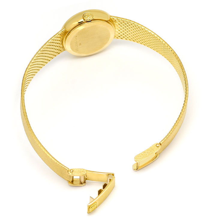 Foto 4 - Eterna Damen Uhr Milanaise Armband, massiv 18K Gelbgold, U2264